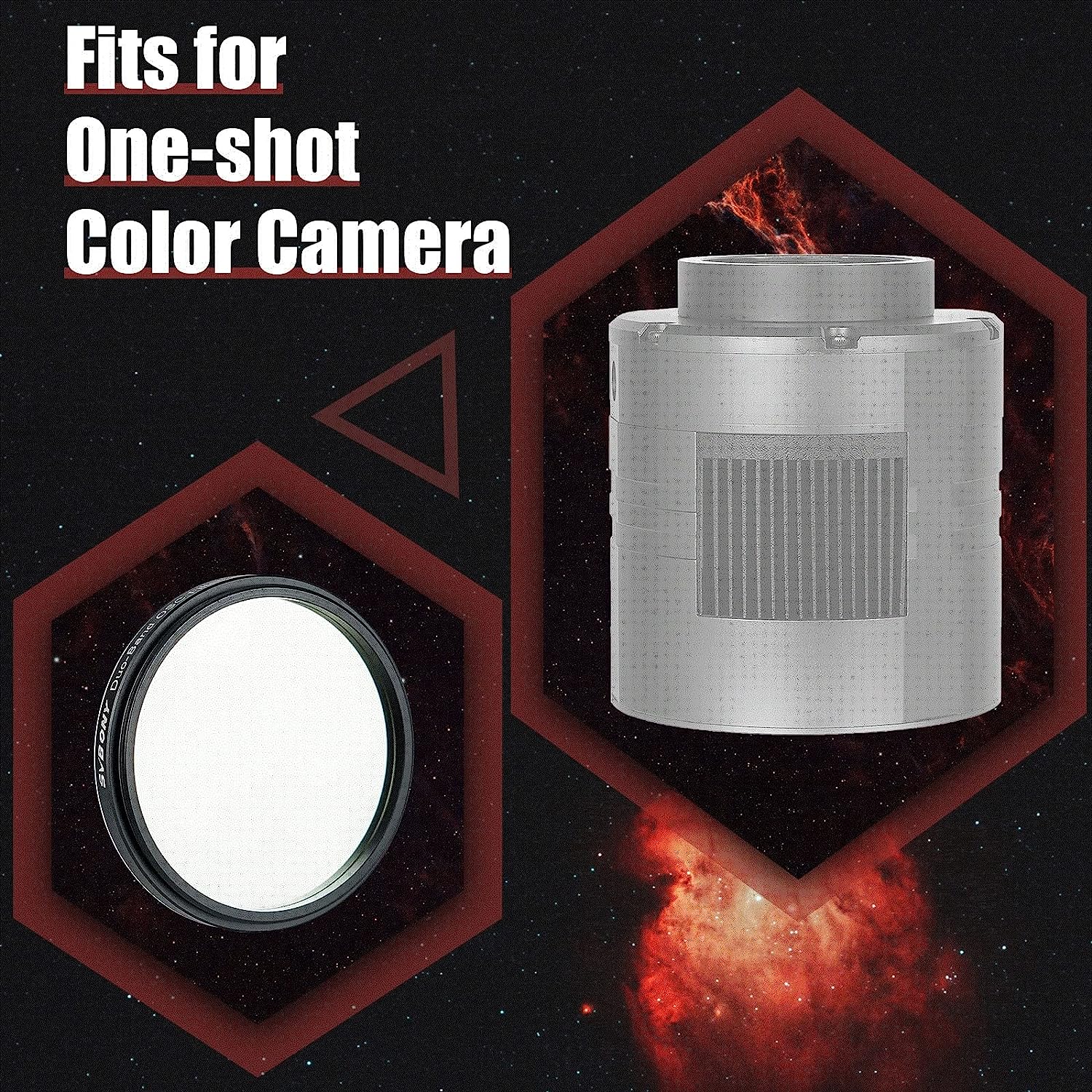SVBONY SV220 Dual Band OIII (7nm) & H a (7nm) Filter for One Shot Color