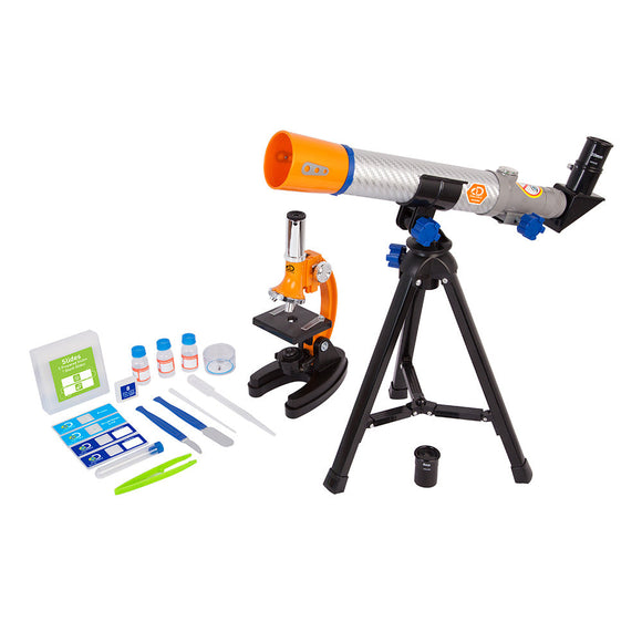 Discovery Telescope and Microscope Combo Set with Hard Case