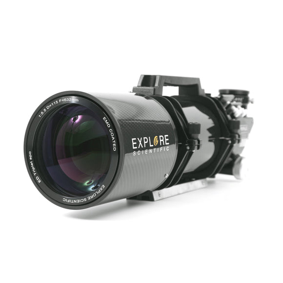 ED115 FPL53 115mm f/5.5 Air-Spaced Triplet ED APO Refractor Telescope in Carbon Fiber with 3