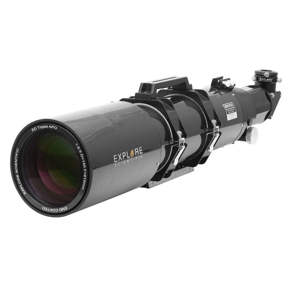 ED140 FPL53 140mm f/6.5 Air-Spaced Triplet ED APO Refractor Telescope in Carbon Fiber with 3