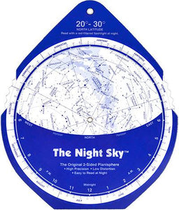 The Night Sky Planisphere Large Plastic 20 to 30 Degrees